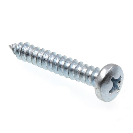 Prime-Line Sheet Metal Screw, Self-Tap Pan Head Phil Drive No. 8 X 1in Zinc Plated Steel 100PK 9019814